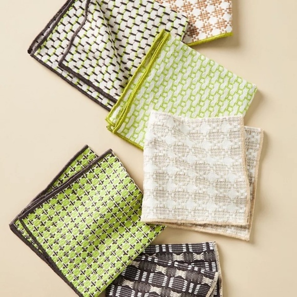 NWT Anthropologie Woven Geo Dishcloth set of 6 - Picture 1 of 3